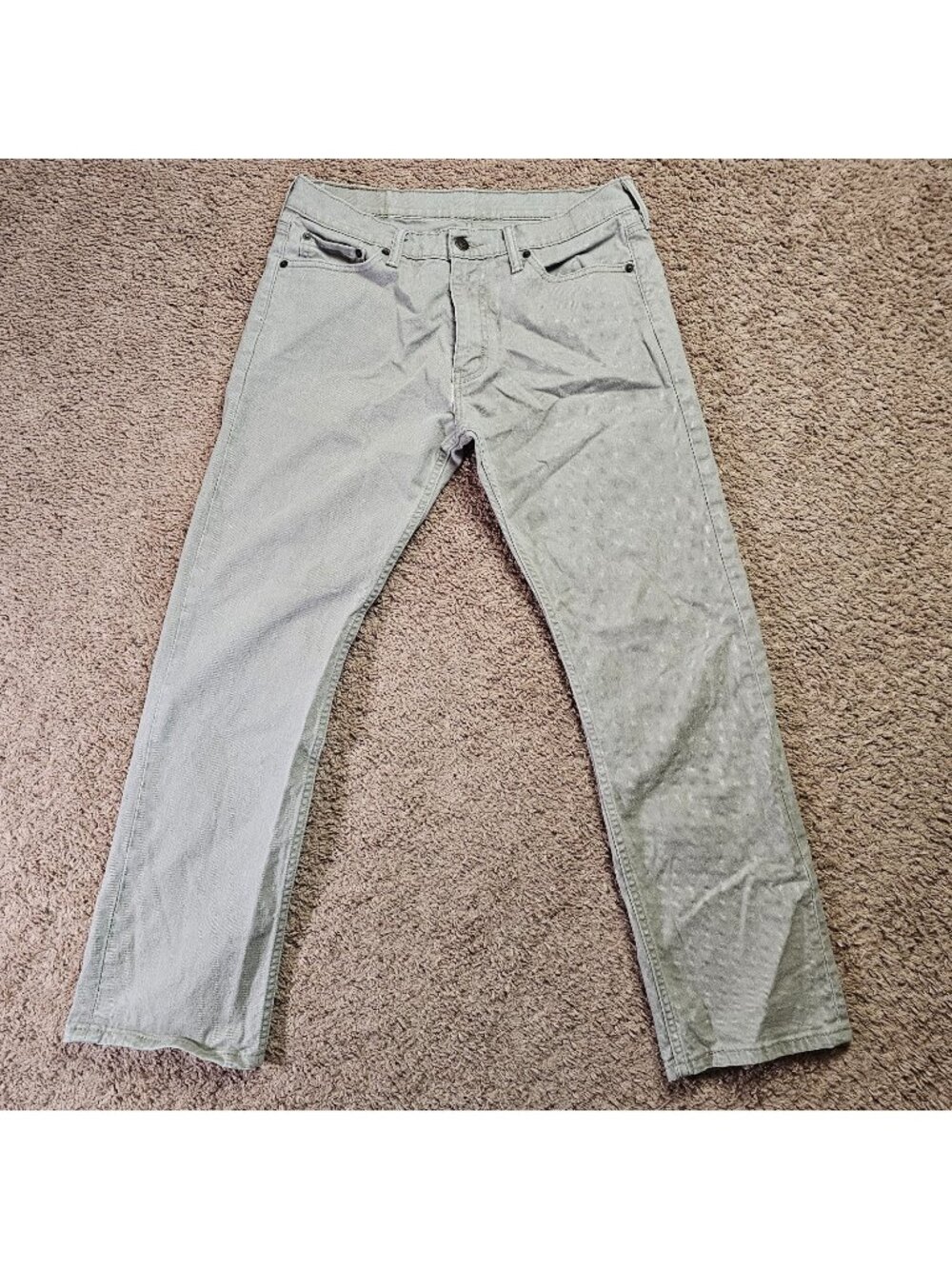 Levis 513 Jeans Mens Act 32x28 Gray Slim Straight Denim Stretch Streetwear